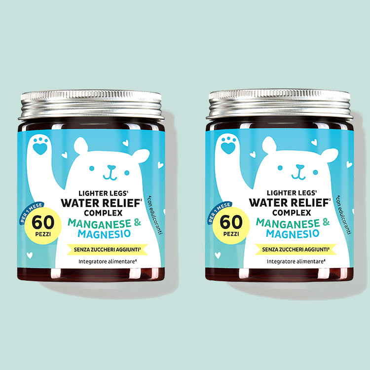 2 Confezioni Lighter Legs Water Relief con magnesio e manganese per combattere la ritenzione idrica. Da Bears with Benefits