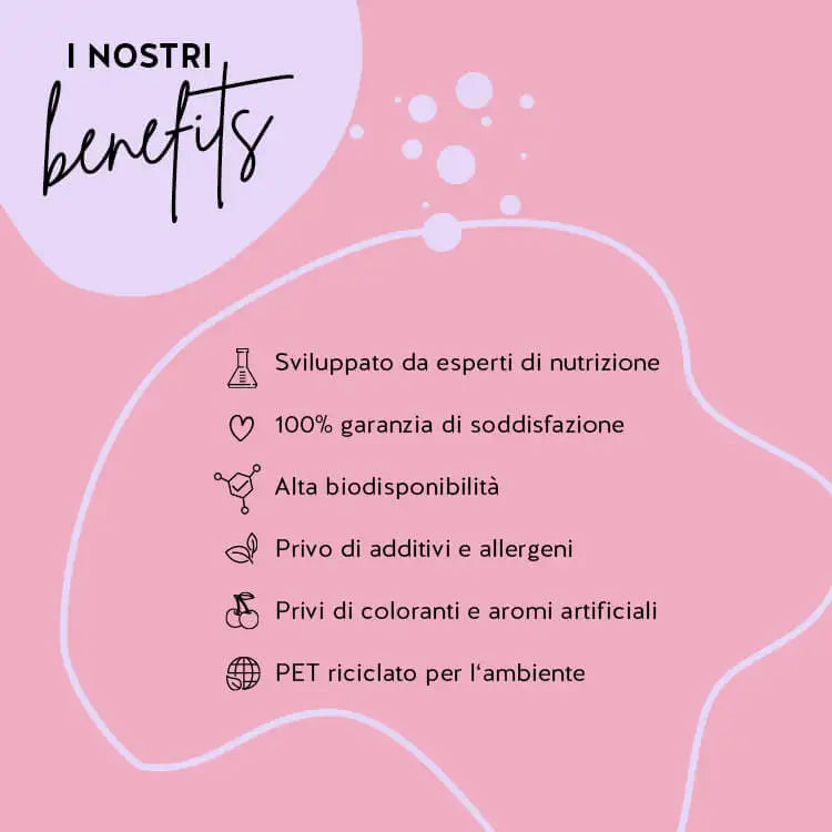 I prodotti Bears with Benefits sono stati sviluppati con farmacisti, hanno un'alta biodisponibilità e sono senza glutine e lattosio. Il packaging è fatto di PET riciclato e c'è una garanzia di soddisfazione.