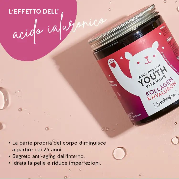 Questo è l'effetto delle Vitamine Born This Way Youth di Bears with Benefits con collagene et acide ialuronico