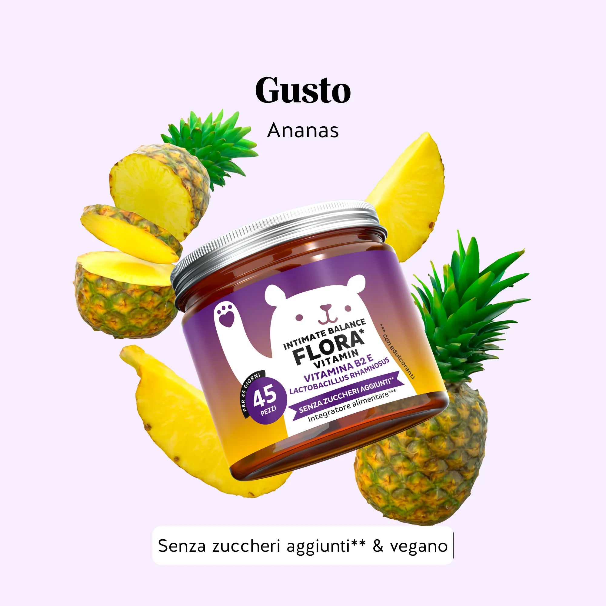 Orsetti gommosi Intimate Balance Flora* Vitamin dal gusto fresco e delicato per un’integrazione quotidiana piacevole