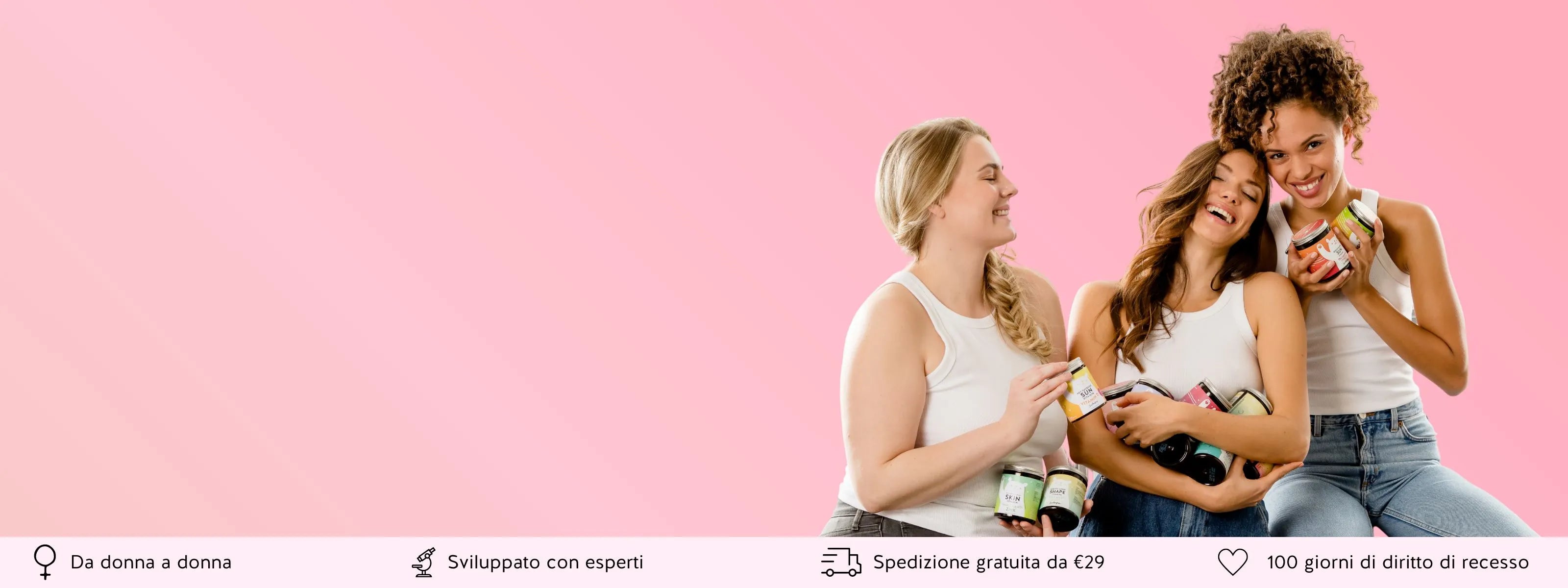 Immagine desktop che mostra che da Bears with Benefits c'è la spedizione gratuita da 29 euro di spesa e 100 giorni di diritto di recesso.