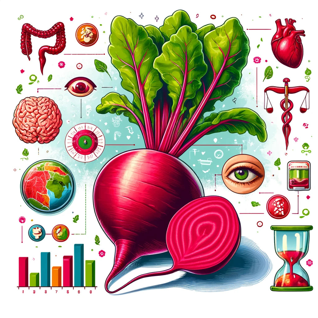 L'immagine mostra i benefici della barbabietola