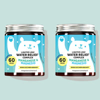 2 Confezioni Lighter Legs Water Relief con magnesio e manganese per combattere la ritenzione idrica. Da Bears with Benefits
