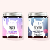Set di 2 "Dream Tream Duo" composto dalle Vitamine Femtastic PMS con agnocasto e vitamina b6 e le Vitamine Super Snooze Sleep con melatonina da Bears with Benefits