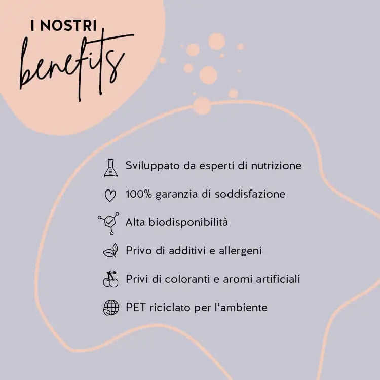 I prodotti Bears with Benefits sono stati sviluppati con farmacisti, hanno un'alta biodisponibilità e sono senza glutine e lattosio. Il packaging è fatto di PET riciclato e c'è una garanzia di soddisfazione.