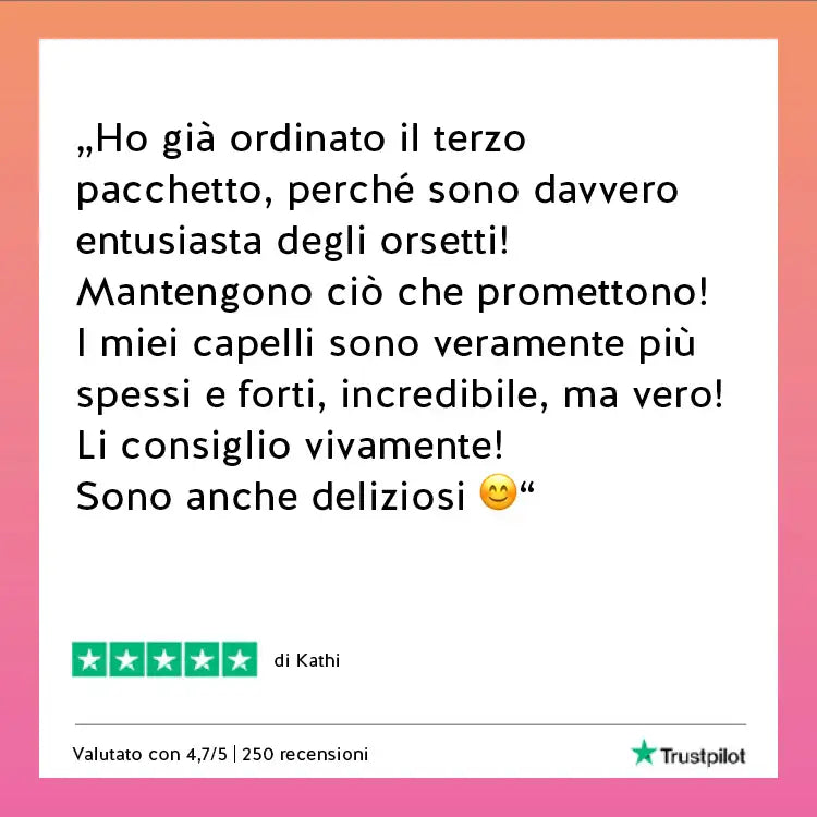 Recensioni di Trustpilot ed opinioni dei clienti sugli orsetti vitaminici di Bears with Benefits