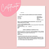 Questo è il certificato delle Ah-mazing Hair Vitamins da Bears with Benefits