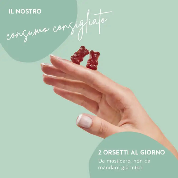 Questo è il consumo consigliato delle Hey Flawless Youth Vitamins da Bears with Benefits