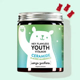 Una confezione di Vitamine Hey Flawless Youth con ceramide e acio ialuronico da Bears with Benefits per anti-età