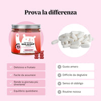 Bears with Benefits You Nailed It Nail & Hair – Caramelle gommose per la cura quotidiana di capelli e unghie, più pratiche, piacevoli e facili da assumere rispetto a capsule o compresse tradizionali.