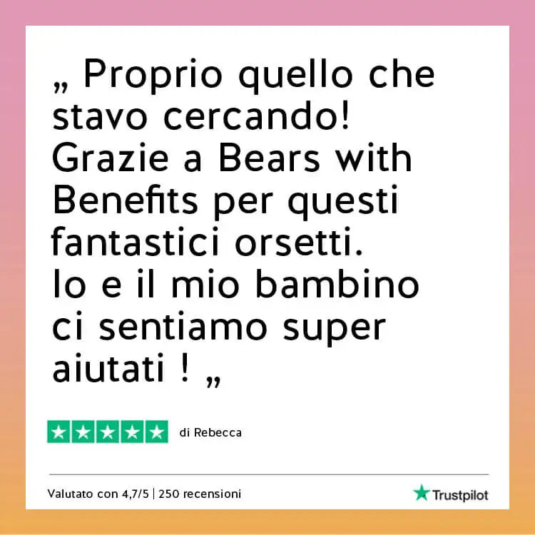 Recensioni di Trustpilot ed opinioni dei clienti sugli orsetti vitaminici di Bears with Benefits