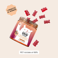 Bears with Benefits Forever Young Skin Vitamin – Assunzione consigliata 1 orsetto gommoso al giorno con collagene, acido ialuronico, coenzima Q10, vitamina C e vitamina E, 90 pezzi, senza zuccheri
