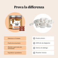 Bears with Benefits Golden Goddess Tan Vitamin Tanning* Complex – Caramelle gommose vegane pratiche e gustose come alternativa a capsule e compresse, con vitamine, rame e betacarotene per integrare facilmente la routine quotidiana dedicata alla pelle.
