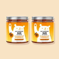 Bears with Benefits Hey Sunshine Sun Vitamin – Caramelle gommose con vitamina D3 e vitamina K2 per sistema immunitario e ossa, pack da 2 barattoli da 90 pezzi, 180 totali, senza zuccheri e vegane
