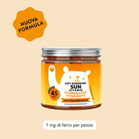 Bears with Benefits Hey Sunshine Sun Vitamin – Caramelle gommose con vitamina D3 e vitamina K2 per il sistema immunitario e il mantenimento di ossa normali, 45 pezzi, senza zuccheri e vegane