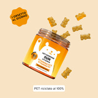 Bears with Benefits Hey Sunshine Sun Vitamin – Assunzione consigliata 1 caramella gommosa al giorno con vitamina D3 e vitamina K2, 90 pezzi, senza zuccheri e vegane