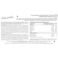 etichetta con i valori nutrizionali del prodotto I am Woman integratore per la menopausa da Bears with Benefits