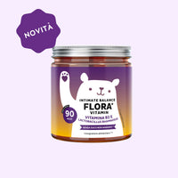 Bears with Benefits Intimate Balance Flora – Caramelle gommose probiotiche vegane formulate per contribuire all’equilibrio intimo, supportare il sistema immunitario e favorire il benessere femminile quotidiano. Maxi formato con 90 caramelle gommose gusto ananas.
