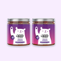 Bears with Benefits Oh Yeah Bear Libido +Vitamin – Caramelle gommose con maca, ginseng, tribulus, zinco e selenio per energia e vitalità femminile, pack da 2 barattoli da 90 pezzi, 180 totali, senza zuccheri aggiunti e vegane