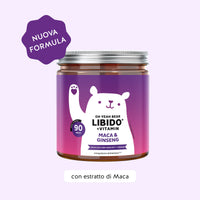 Bears with Benefits Oh Yeah Bear Libido +Vitamin – Caramelle gommose con estratto di maca, ginseng, tribulus, zinco e selenio per la vitalità femminile, 90 pezzi, senza zuccheri aggiunti e vegane