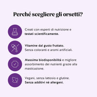 Motivi per scegliere le caramelle gommose Femtastic PMS* Vitamin di Bears with Benefits, per il supporto dell’equilibrio ormonale e del benessere durante il ciclo.