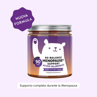 Bears with Benefits Re•Balance Menopause Support – Caramelle gommose senza zuccheri con vitamine e oli vegetali per supportare energia, equilibrio e benessere femminile quotidiano, 90 pezzi, vegane al gusto papaya