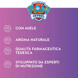 Questa immagine mostra i benefici del prodotto Immune Power Paws con sambuco per bambini di Bears with Benefits. Con miele, aroma naturale, qualità da farmacia tedesca e sviluppato da esperti nutrizionisti.