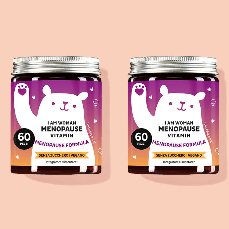 Due confezioni di I Am Woman integratore per la menopausa da Bears with Benefits.