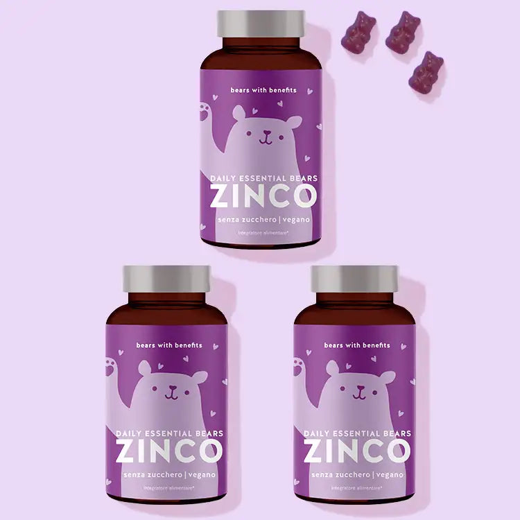 Due mesi di trattamento degli Orsetti Daily Essential Bears con zinco di Bears with Benefits.
