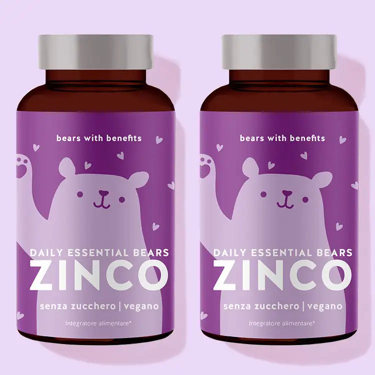 Sei settimane di trattamento degli Orsetti Daily Essential Bears con zinco di Bears with Benefits.
