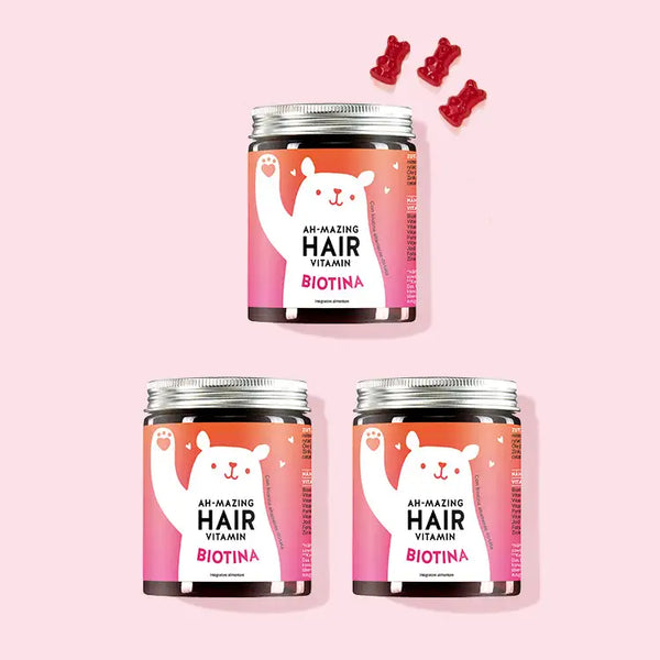 6 mesi di trattamento delle Vitamine Ah-mazing Hair con biotina da Bears with Benefits per capelli forti e belli