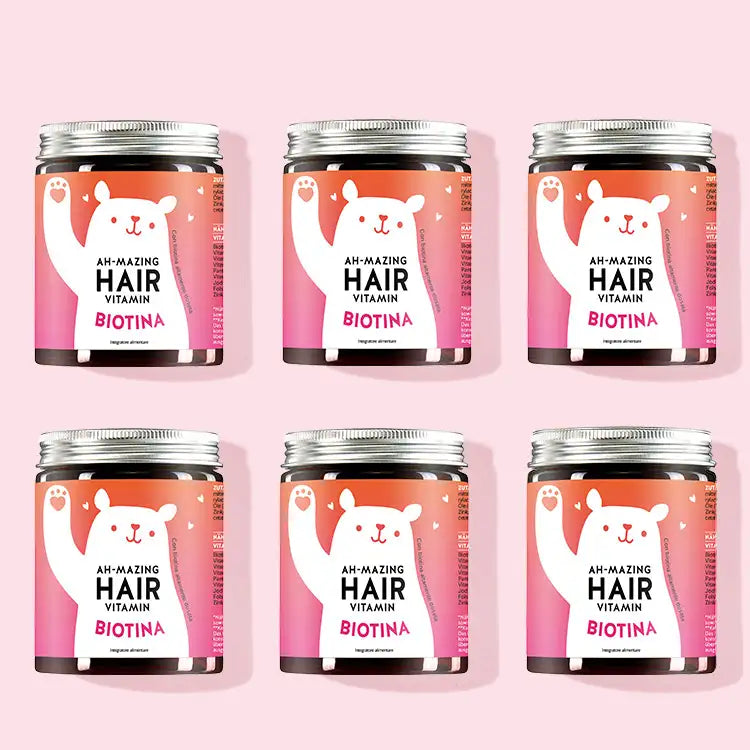 12 mesi di trattamento delle Vitamine Ah-mazing Hair con biotina da Bears with Benefits per capelli forti e belli