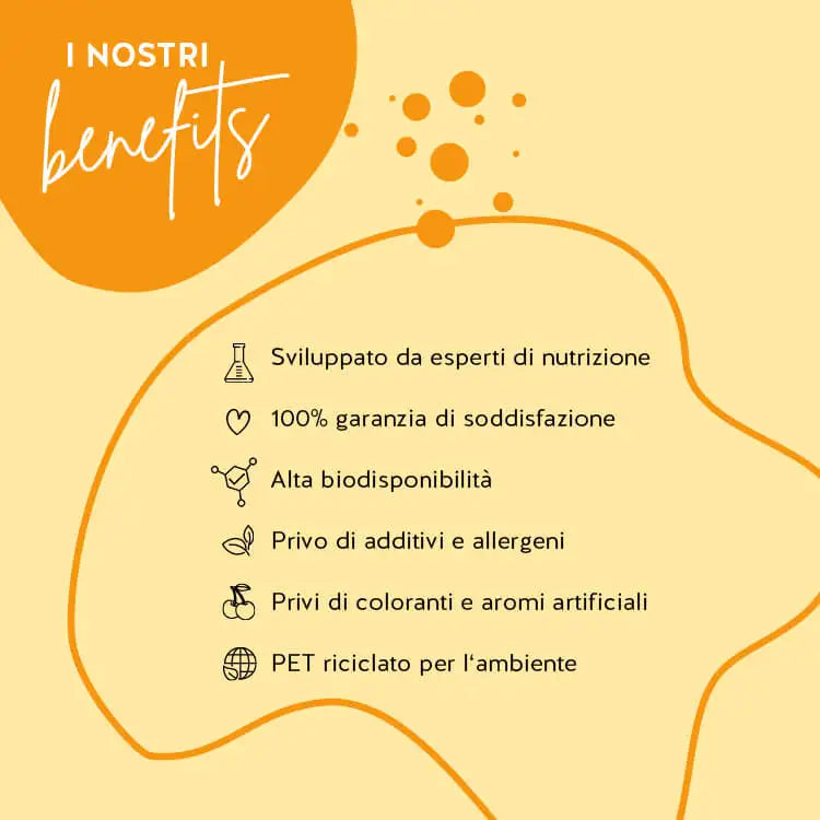 I prodotti Bears with Benefits sono stati sviluppati con farmacisti, hanno un'alta biodisponibilità e sono senza glutine e lattosio. Il packaging è fatto di PET riciclato e c'è una garanzia di soddisfazione.