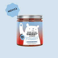 Bears with Benefits Wake-Up Call Energy – Caramelle gommose energizzanti con vitamine B6, B12 ed estratto di guaranà per supportare energia, vitalità quotidiana e concentrazione durante la giornata. Maxi formato con 90 caramelle gommose gusto cola.