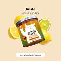 Bears with Benefits Bye bye Sniff! RELIEF* COMPLEX – Caramelle gommose vegane gustose e facili da assumere ogni giorno, formulate per il benessere del sistema immunitario e delle vie respiratorie. Maxi formato con 90 caramelle gommose.