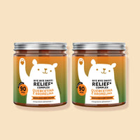 Bears with Benefits Bye bye Sniff! RELIEF* COMPLEX – Pack con 2 barattoli e 180 caramelle gommose totali, ideale per una routine continuativa dedicata al supporto del sistema immunitario e al benessere respiratorio quotidiano.
