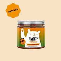 Bears with Benefits Bye bye Sniff! RELIEF* COMPLEX – Caramelle gommose vegane con vitamine e ingredienti selezionati per supportare il sistema immunitario e il benessere delle vie respiratorie durante i cambi di stagione. Barattolo con 45 caramelle gommose pratiche e gustose da assumere ogni giorno.