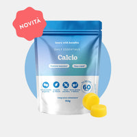 Bears with Benefits Calcio – Caramelle gommose al calcio per il mantenimento di ossa e denti normali, 250 mg per caramella, 60 pezzi, vegane e senza zucchero