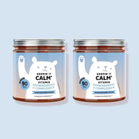 Bears with Benefits Keepin it Calm Vitamin – Caramelle gommose con vitamine del gruppo B, ashwagandha e L-teanina per supporto mentale quotidiano, pack da 2 barattoli, senza zucchero, gusto frutti tropicali


