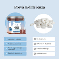 Bears with Benefits Keepin it Calm Vitamin – Confronto caramelle gommose vs compresse: alternativa gustosa con vitamine del gruppo B, ashwagandha e L-teanina per il supporto mentale quotidiano

