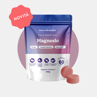 Bears with Benefits Magnesio – Caramelle gommose al magnesio per contrastare stanchezza e affaticamento, 180 mg per caramella, 60 pezzi, gusto naturale fragola e vaniglia