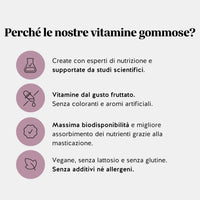 Bears with Benefits Magnesio – Caramelle gommose al magnesio per funzione muscolare, energia e mantenimento di ossa e denti normali, vegane e senza zucchero