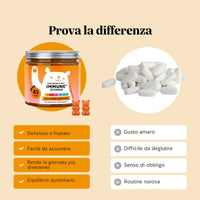 Bears with Benefits One Bear a Day Immune – Caramelle gommose vegane per il supporto quotidiano del sistema immunitario, più pratiche, gustose e facili da assumere rispetto a capsule o compresse tradizionali.