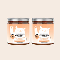 Bears with Benefits Skincredible K-Beauty Complex – Pack convenienza con 2 barattoli di caramelle gommose vegane con vitamina C, zinco e attivi K-Beauty. 180 caramelle gommose gusto mango per una cura prolungata della pelle.