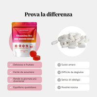 Bears with Benefits Vitamina B12 – Caramelle gommose alla vitamina B12 come alternativa pratica a capsule e compresse, gusto melograno, facili da assumere ogni giorno