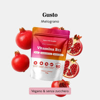 Bears with Benefits Vitamina B12 – Caramelle gommose gusto melograno con vitamina B12, 400 μg per caramella, vegane e senza zucchero